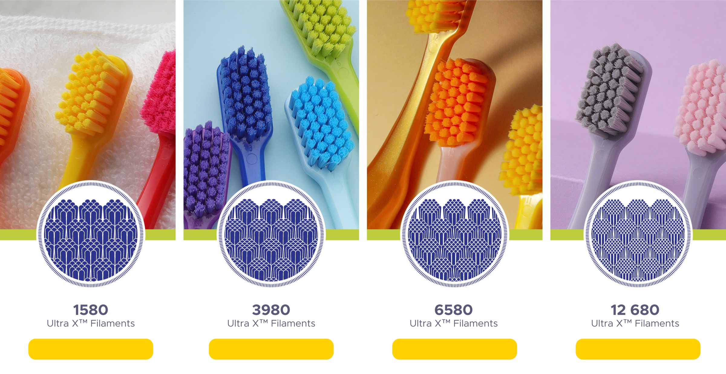 Четыре головки щёток PESITRO UltraClean